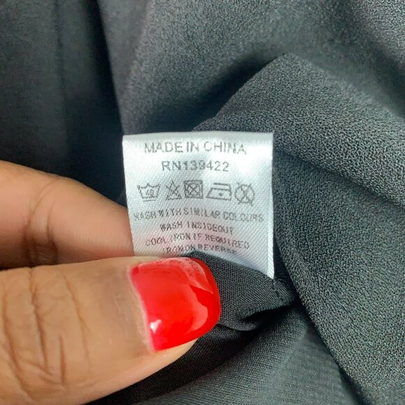 🟣🟣🟣 TOBI Women's Size Small Black Embroidered Floral Tunic Dress - Picture 10 of 11